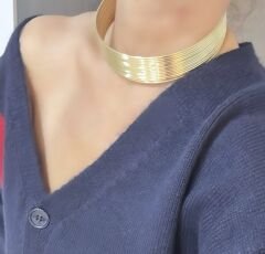 Özel Seri Gold Çoklu Görünüm Choker Kolye