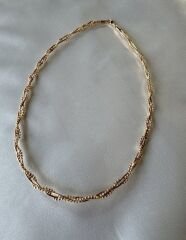 İthal Gold Zirkon Taş Çevrili Burgu Model Choker Kolye